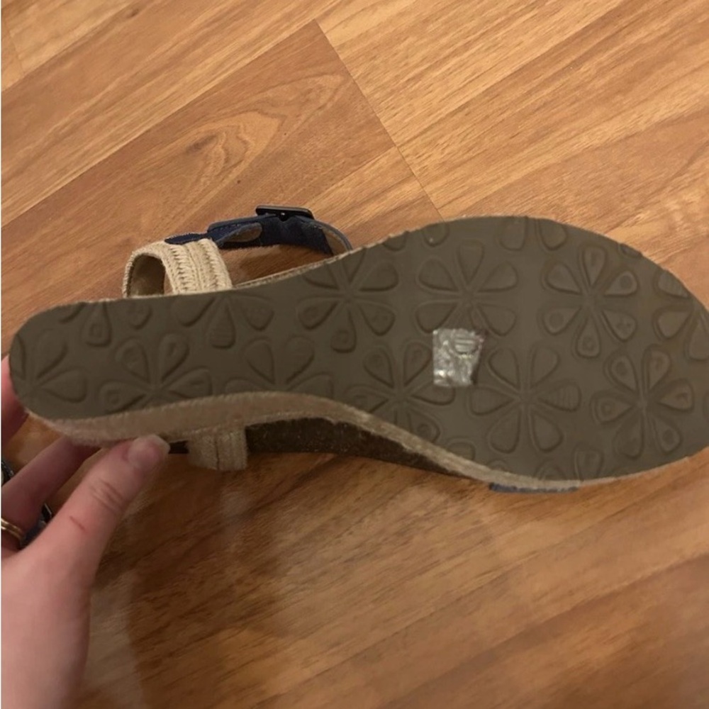 Aetrex Sydney Quarter Strap Espadrille Wedge sandal  8.5 - Picture 4 of 5